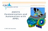 ANSYS C t i ti d Customization and Automation with APDL