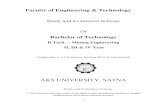 B.Tech. – Mining Engineering II, III & IV Year