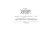 PUBLIC OFFICERS LAW Ethics in State Government