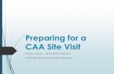 Preparing for a CAA Site Visit