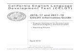 2016-17 and 2017-18 CELDT Information Guide - CELDT (CA Dept ...