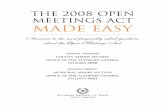 Texas Open Meetings Act Made Easy