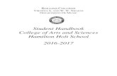 Student Handbook College of Arts and Sciences Hamilton Holt ...