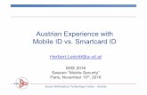 Austrian Experience with Mobile ID vs. Smartcard ID