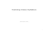 Training Class Syllabus