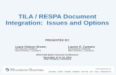 TILA / RESPA Document Integration: Issues and Options