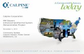 Calpine Corporation NW Geysers Enhanced Geothermal System ...