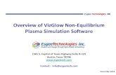 Overview of VizGlow Non-Equilibrium Plasma Simulation Software