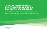 TILA-RESPA Integrated Disclosure (Guide to the Loan Estimate and ...