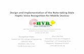 Design and Implementation of the Note-taking Style Haptic Voice ...