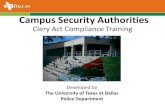 Campus Security Authorities (Clery Act)