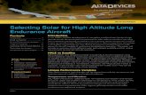 Selecting Solar for High Altitude Long Endurance Aircraft
