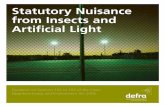 Statutory nuisance from insects and artificial light