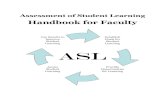 Assessment of Student Learning Handbook for Faculty