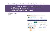High Risk IV Medication Dosing Limits Guidelines
