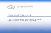 Special Report: Department of Energy's July 2013 Cyber Security ...