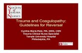 Society of Trauma Nurses- Trauma and Coagulopathy Guidelines ...