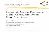 Lesson 4: Access Protocols: Aloha, CSMA, and Token Ring; Exercises