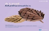 A Level Mathematics Specification - Draft