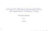 Monotone Comparative Statistics, with Applications to Producer ...