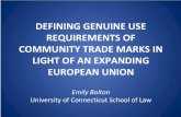 defining genuine use requirements of community trade marks in light ...