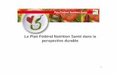 Plan Fédéral Nutrition Santé