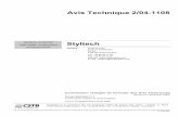 Avis Technique 2/04-1108 Styltech
