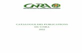 CATALOGUE DES PUBLICATIONS DU CNRA 2002