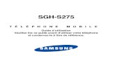 Samsung S275 Guide d'utilisation