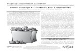 PUBLICATION 348-960 Food Storage Guidelines For Consumers