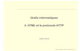 Outils informatiques 5. HTML et le protocole HTTP