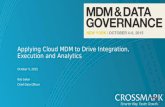 Applying Cloud MDM to Drive Integration, Execution and Analytics