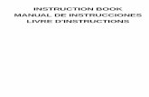 instruction book manual de instrucciones livre d'instructions
