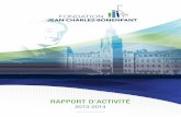 Rapport d'activité 2013-2014 - Fondation Jean-Charles-Bonenfant