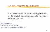 La théorie de la relativité générale et le statut ontologique de l ...