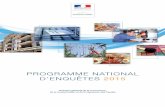 Programme national d'enquêtes 2015