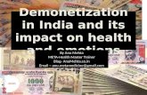 Demonetization & It’s Impact On Our Body Mind & Soul by  Ms. Anu Mehta
