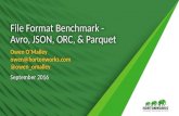 File Format Benchmarks - Avro, JSON, ORC, & Parquet