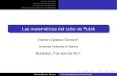Las matemáticas del cubo de Rubik -...El cubo de Rubik Grupos de
