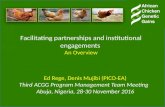 Facilitating partnerships and institutional engagements in the ACGG project: An Overview