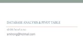 Database analysis & pivot table