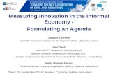 Charmes - Measuring innovation in the informal economy, formulating an agenda