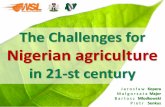 The Challenges for Nigerian agriculture in 21-st century