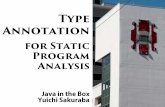 Type Annotation for Static Program Analysis
