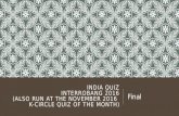 India Quiz Finals (Interrobang 2016)