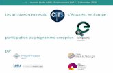 Les archives sonores du CNRS s'écoutent en Europe : participation au programme européen Europeana Sounds