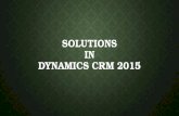 Solutions in Microsoft Dynamics CRM 2015