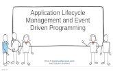 Application Lifecycle Management and Event Driven Programming on AWS