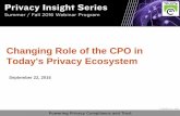 [Privacy Webinar Slides] Changing Role of the CPO in Today's Privacy Ecosystem
