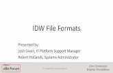 IDW Data Formats